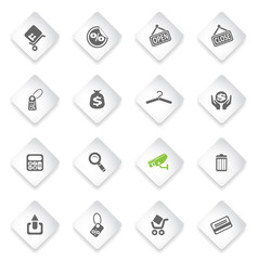 Shopping icons set