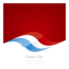 Abstract Luxembourg flag ribbon red background