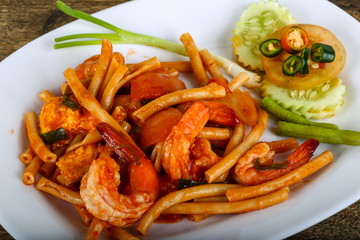 Pasta with seafood