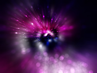 Fototapeta premium Bokeh light, shimmering blur spot lights on pink abstract backgr