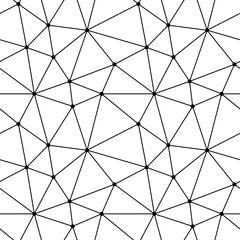 Vector seamless texture. Modern geometric background. Monochrome abstract pattern of triangles.