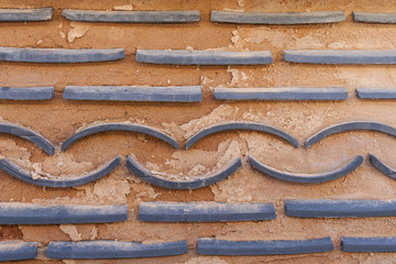 Texture of traditional korea brick wall background
