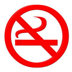 No smoking on white background