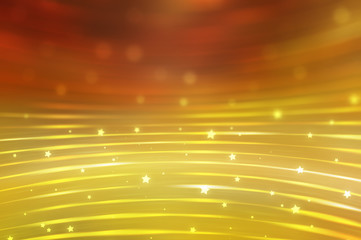 abstract background. orange background with waves and stars