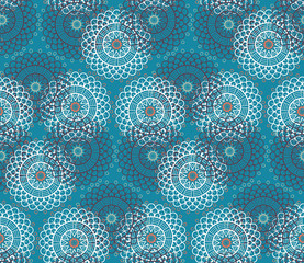 Ethnic floral seamless pattern