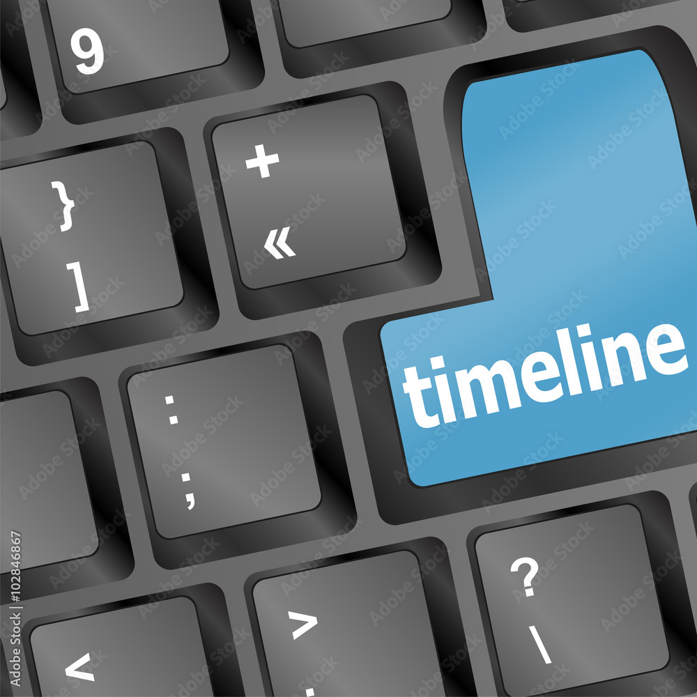 Aufkleber time to evaluate word on computer keyboard - social network concept. vector illustration