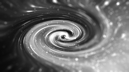 Abstract grey shiny background. Spiral galaxy