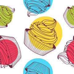 Pattern cupcake color