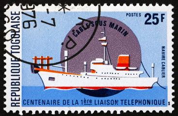 Postage stamp Togo 1976 Cable-laying Ship