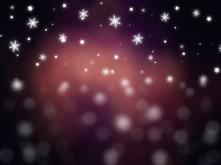 Obraz premium Christmas red background. The winter background, falling 