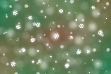 Christmas green background. The winter background