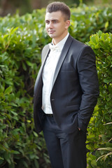 Groom in the park