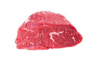 raw meat over white background