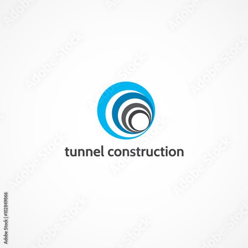 "Tunnel construction.Logo of the tunnel." Stock image and royaltyfree
