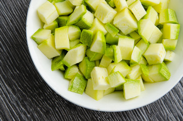 Zucchini, cut into cubes