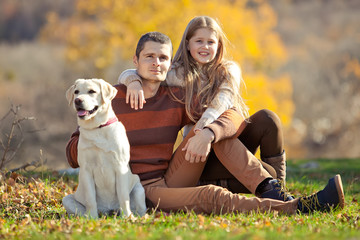 Fototapeta premium Happy family on the nature