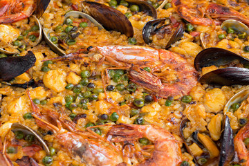 Typical Spanish paella