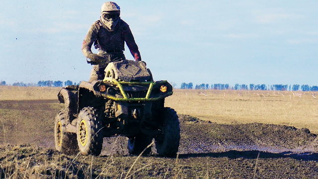 Atv racing. Mud track.