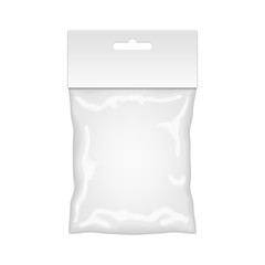 Plastic Bag Mockup Ready For Your Design. Blank Packaging Templa