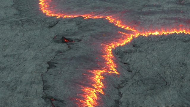 Lava flow of Volcano Erta Ale, Ethiopia