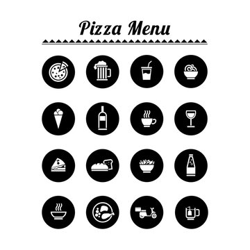Black pizza menu