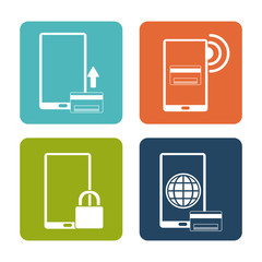 Mobile payment icons design 