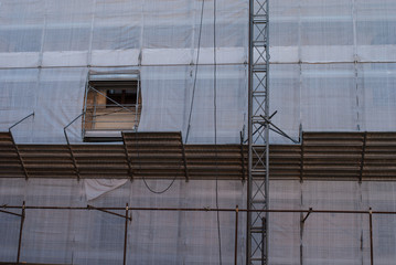 Cantiere edilizio, ponteggi di sicurezza