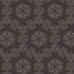 Baroque damask seamless vector background.