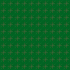 Golden green pattern. Seamless golden stars ornament against the green backdrop. Made by means of openclipart.org element.