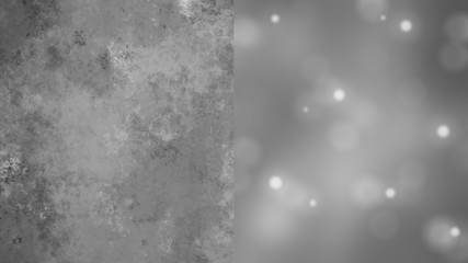 Bokeh light, shimmering blur spot lights on silver abstract 