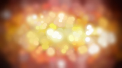 Bokeh light, shimmering blur spot lights on orange abstract 