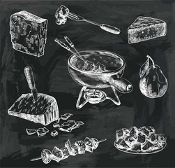 cheese fondue sketches