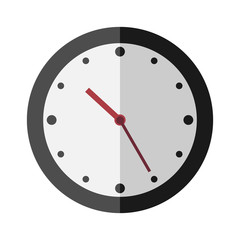 Flat style clock isolated