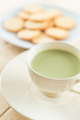 hot matcha latte