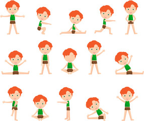 Boy doing morning work-out