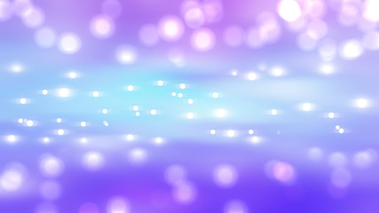 Bokeh light, shimmering blur spot lights on violet abstract 