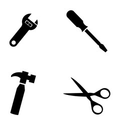 Outils de bricolage en 4 icônes