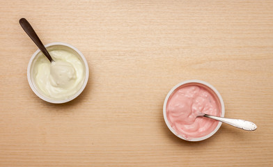 yogurt view from above