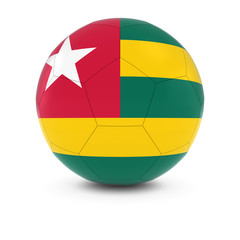 Togo Football - Togolese Flag on Soccer Ball