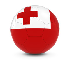 Obraz premium Tonga Football - Tongan Flag on Soccer Ball