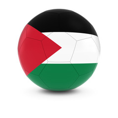Naklejka premium Palestine Football - Palestinian Flag on Soccer Ball