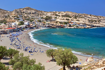Strand von Matala auf der Insel Kreta