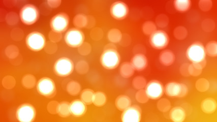 Bokeh light, shimmering blur spot lights on orange abstract