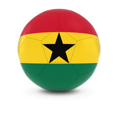 Ghana Football - Ghanaian Flag on Soccer Ball