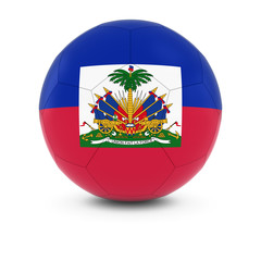 Obraz premium Haiti Football - Haitian Flag on Soccer Ball