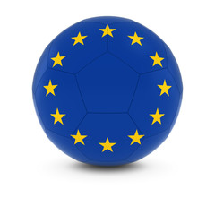 Europe Football - European Union Flag on Soccer Ball