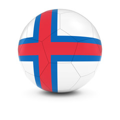 Obraz premium Faroe Islands Football - Faroese Flag on Soccer Ball