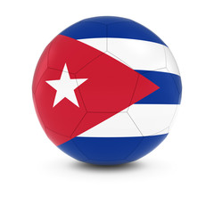 Cuba Football - Cuban Flag on Soccer Ball