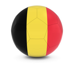 Belgium Football - Belgian Flag on Soccer Ball