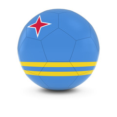 Naklejka premium Aruba Football - Aruban Flag on Soccer Ball